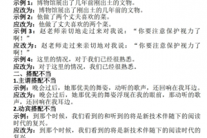 初中语文常见病句类型技巧全汇总（doc文档）